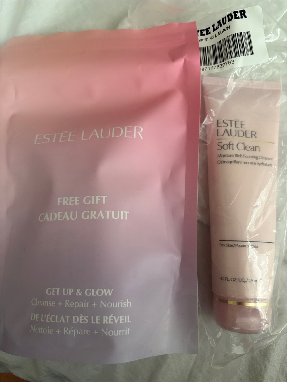 New Estee Lauder Soft Clean Moisture Rich Foaming Cleanser with Gift Set Duo